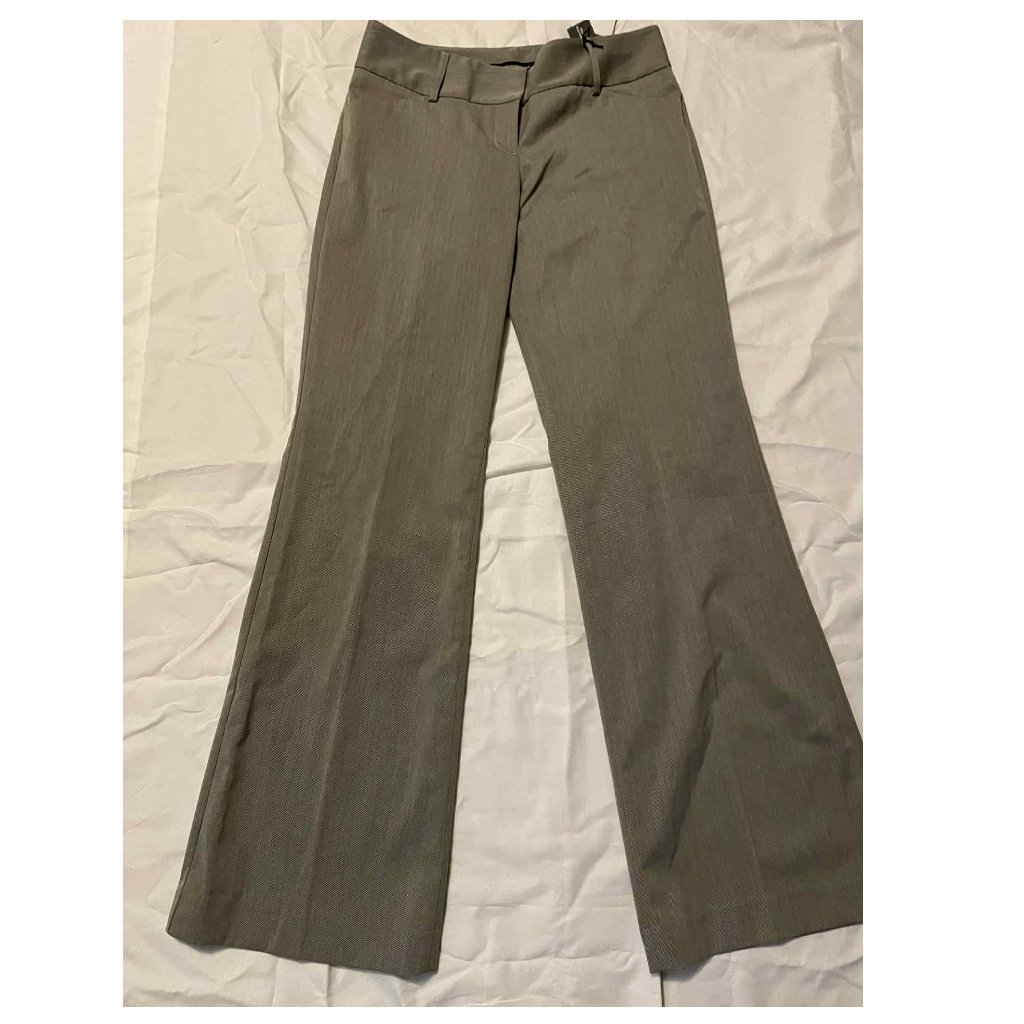 Express Editor Wide Waistband Pants, Light Gray, Size 4, Nwt!